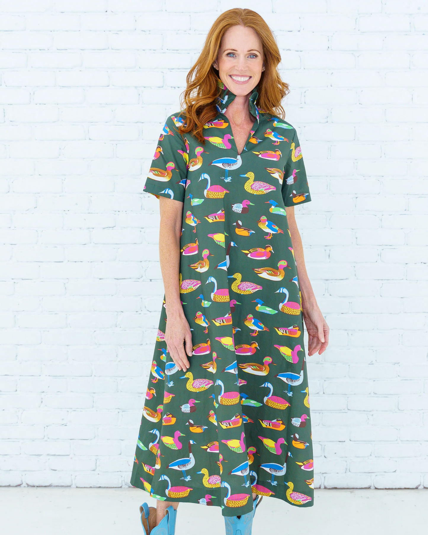 GEORGIA DUCK DRESS OLIVE