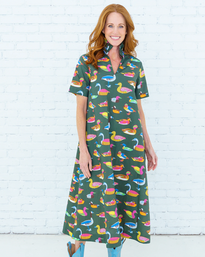 GEORGIA DUCK DRESS OLIVE