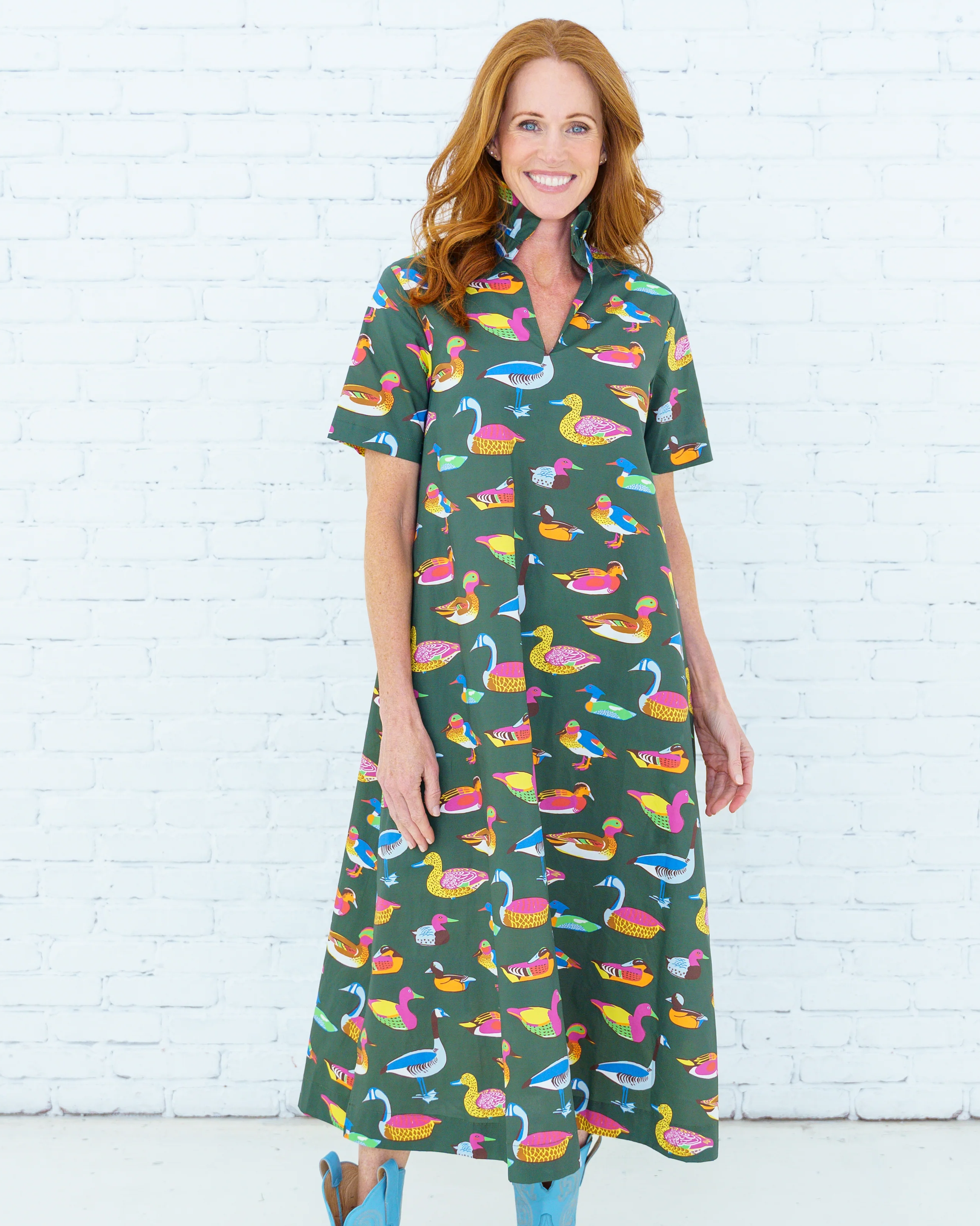 Georgia Duck Dress Olive