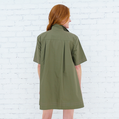 PENNY TRIM DRESS OLIVE