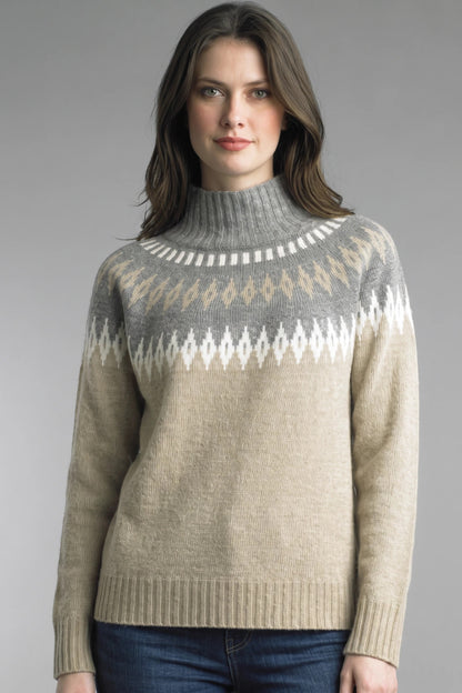 Vintage Mockneck Sweater - Gray