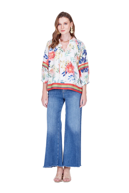 Peasant Top - Flore Stripe