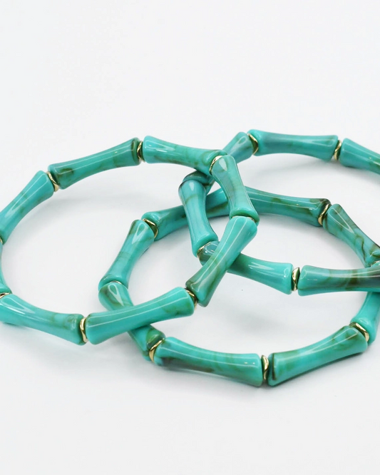 Bamboo Luxe Bracelet - Turquoise