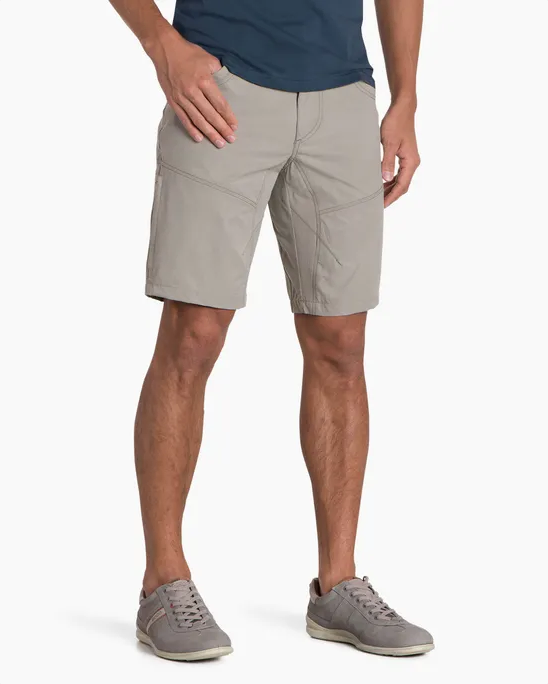 Silencr Kargo Short - Khaki with ripstop fabric, stretch, water resistant, UV protection by KUHL