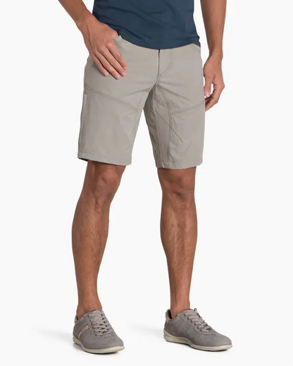 Silencr Kargo Short - Khaki with ripstop fabric, stretch, water resistant, UV protection by KUHL