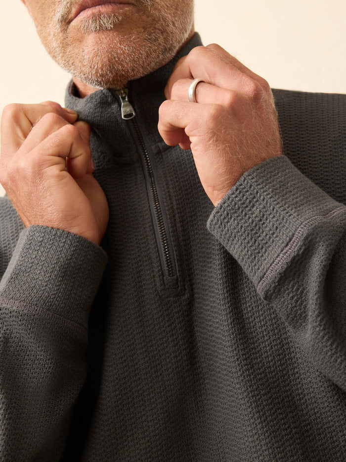 Textured Knit Quarter Zip