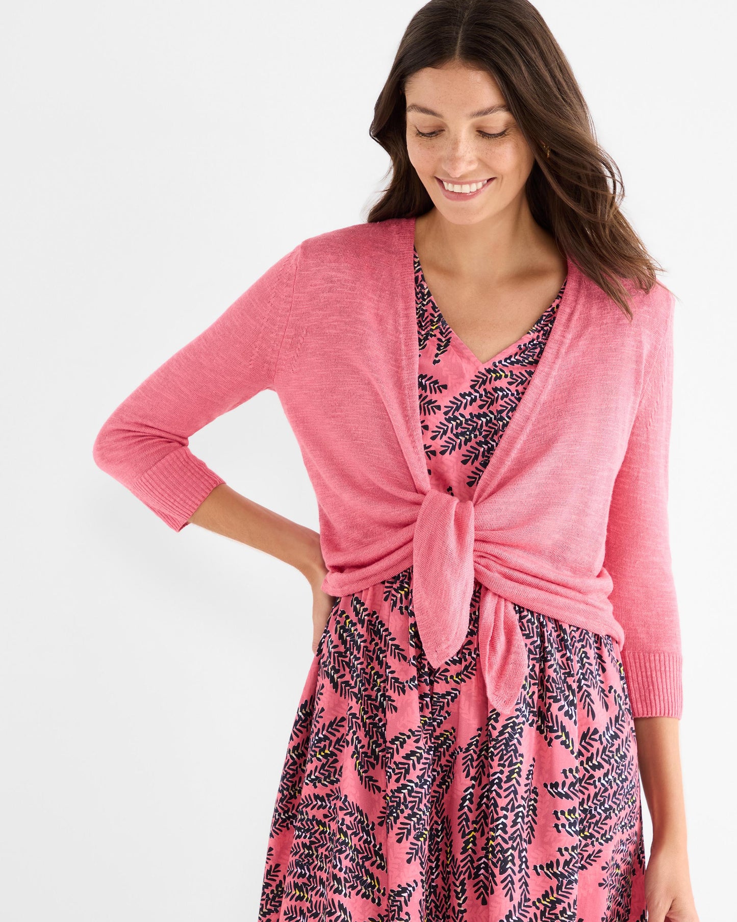 Slub Knit 4-Way Cardigan