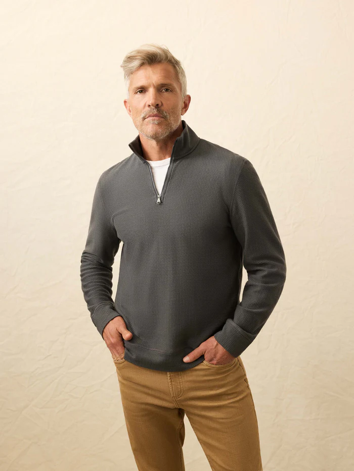 Textured Knit Quarter Zip