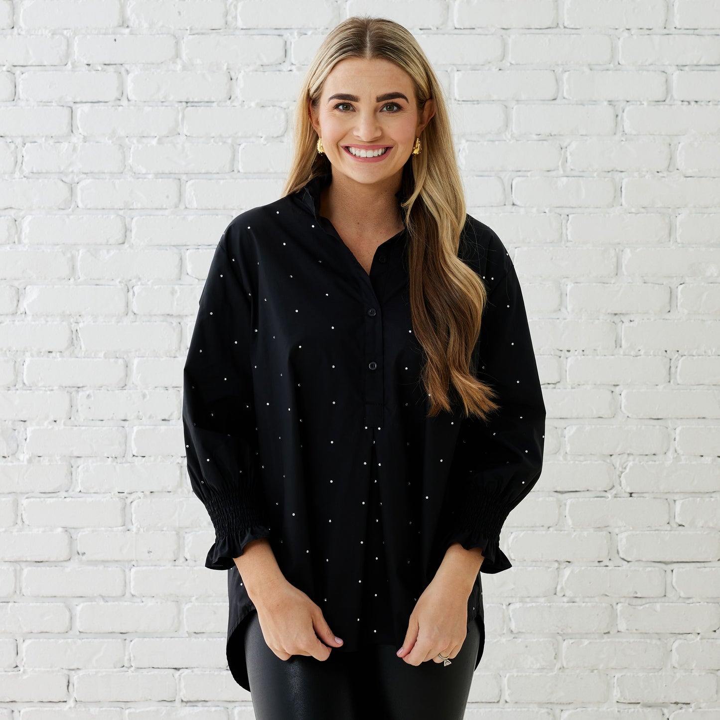 Kimberly Sparkle Top Black