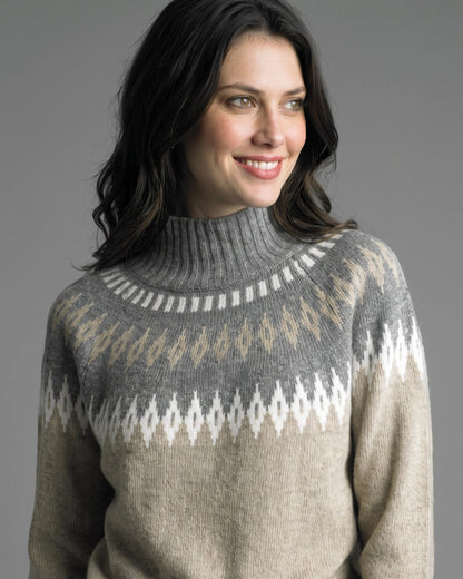 Vintage Mockneck Sweater - Gray