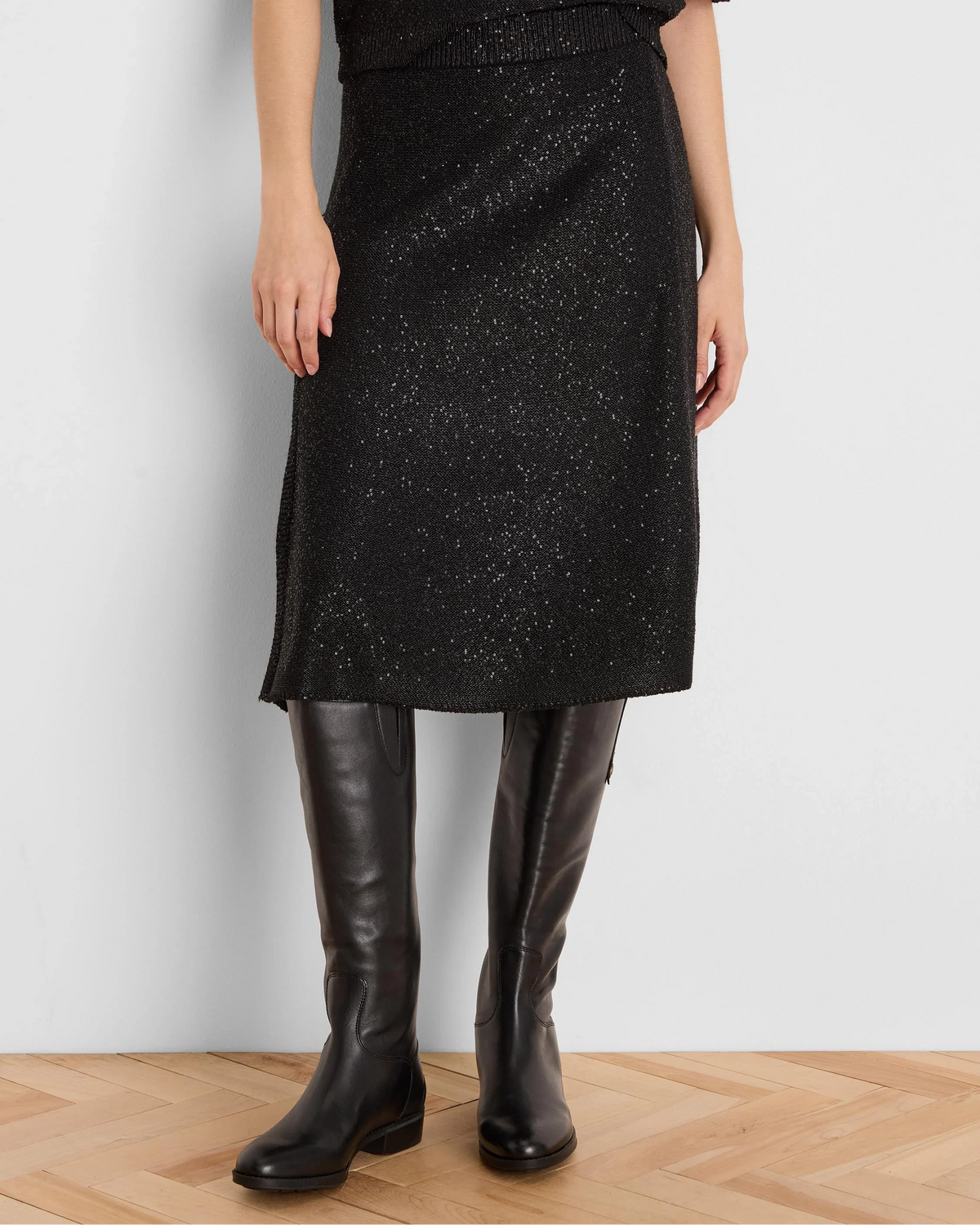 Anytime Sequin Knit Skirt