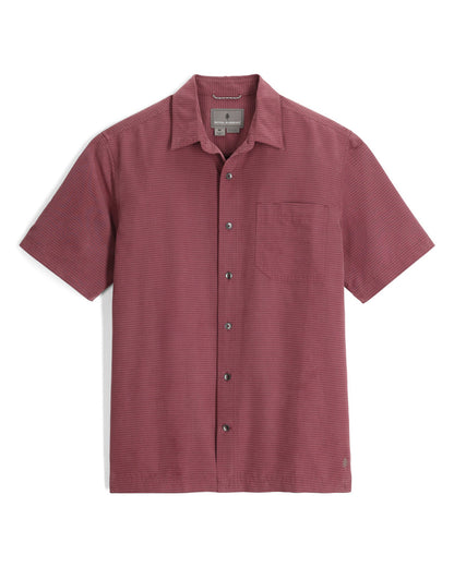 Desert Pucker Dry Short Sleeve - Wild Rhubarb, breathable checkered quick-dry men's shirt by ROYAL ROBBINS