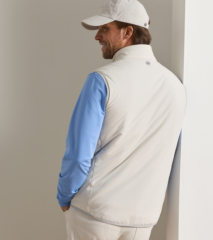 PETER MILLAR Ridge Vest in Beige White and Gray for men
