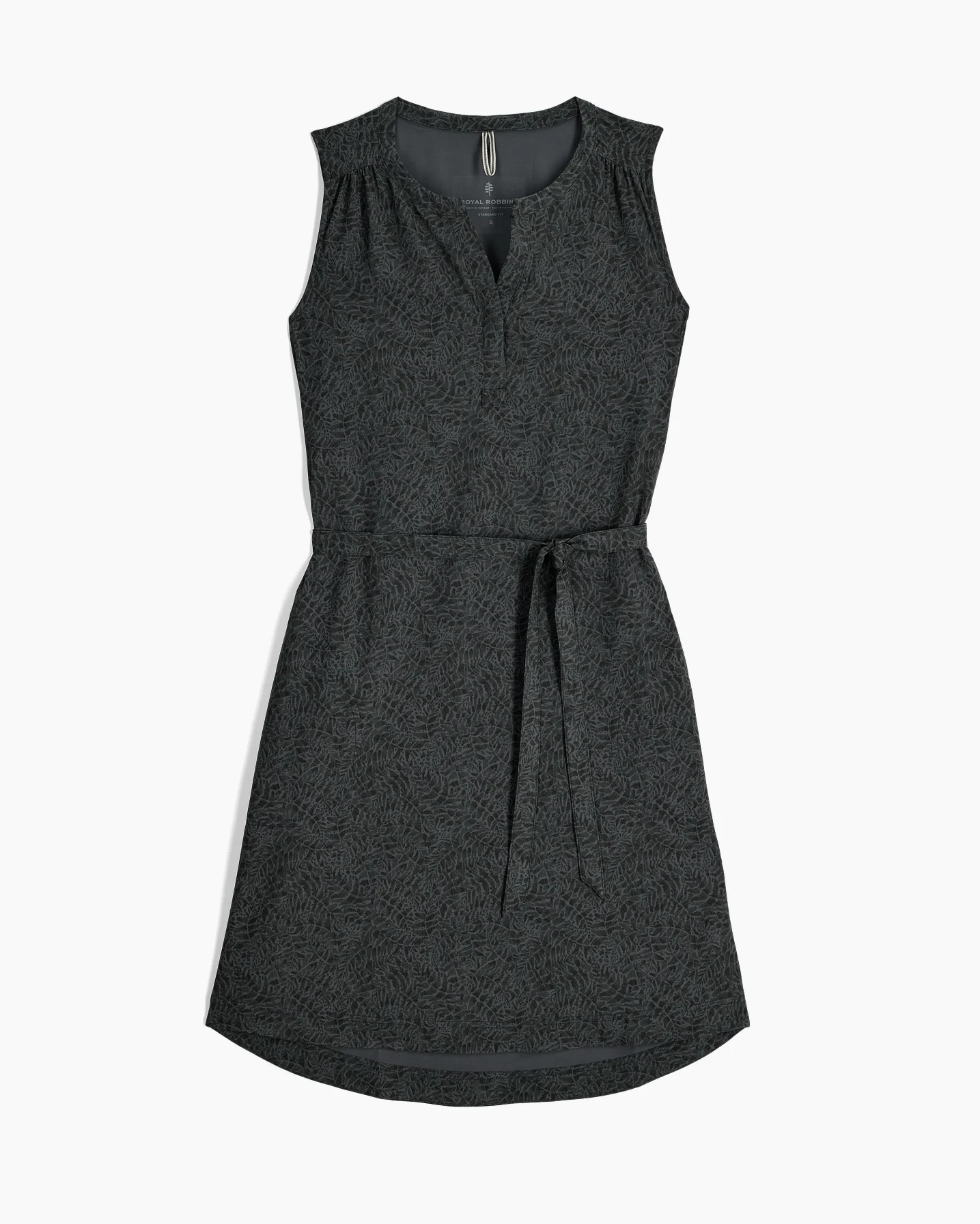 Spotless Traveler Tank Dress in black with moisture-wicking, quick-dry, UV-protective fabric
