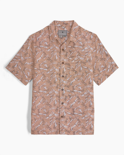M Camino Pucker S/S - Pecan Dragonfly Pt, lightweight breathable shirt by ROYAL ROBBINS curated Texas