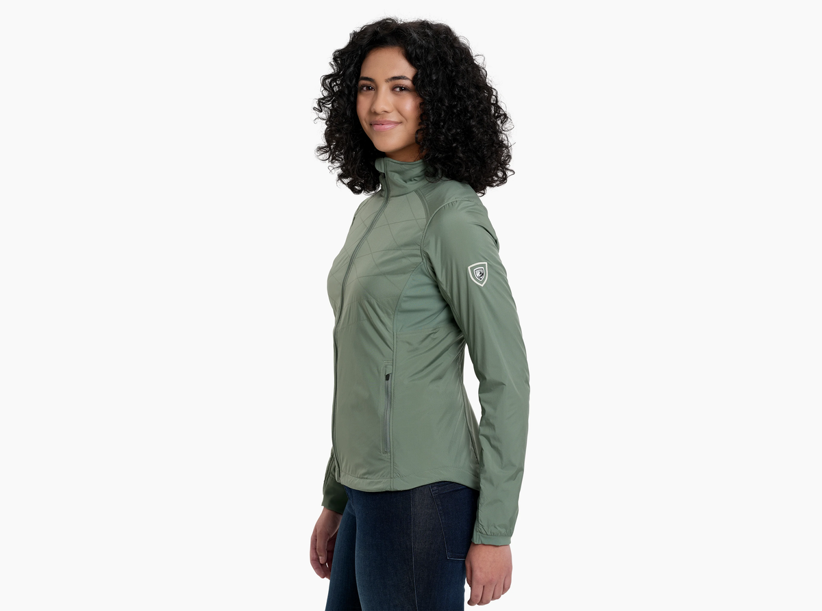 KUHL W's The One Jacket - Soft Pine, women's green water-resistant stretch jacket