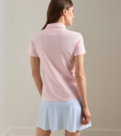 Coolspun Lite Cotton Pique Polo - Pink Pearl/Soft White