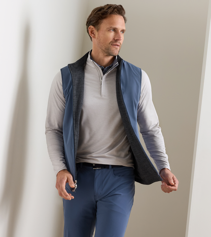 Navy Ryder Reversible Vest by PETER MILLAR for men
