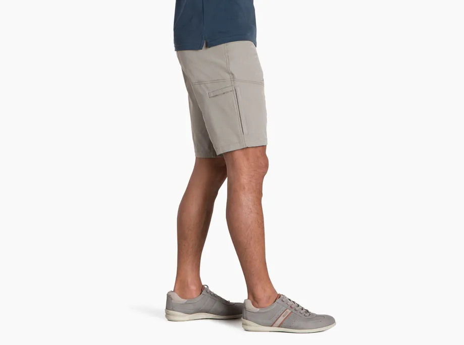Silencr Kargo Short - Khaki with ripstop, 4-way stretch, water resistance, and UV protection by KUHL