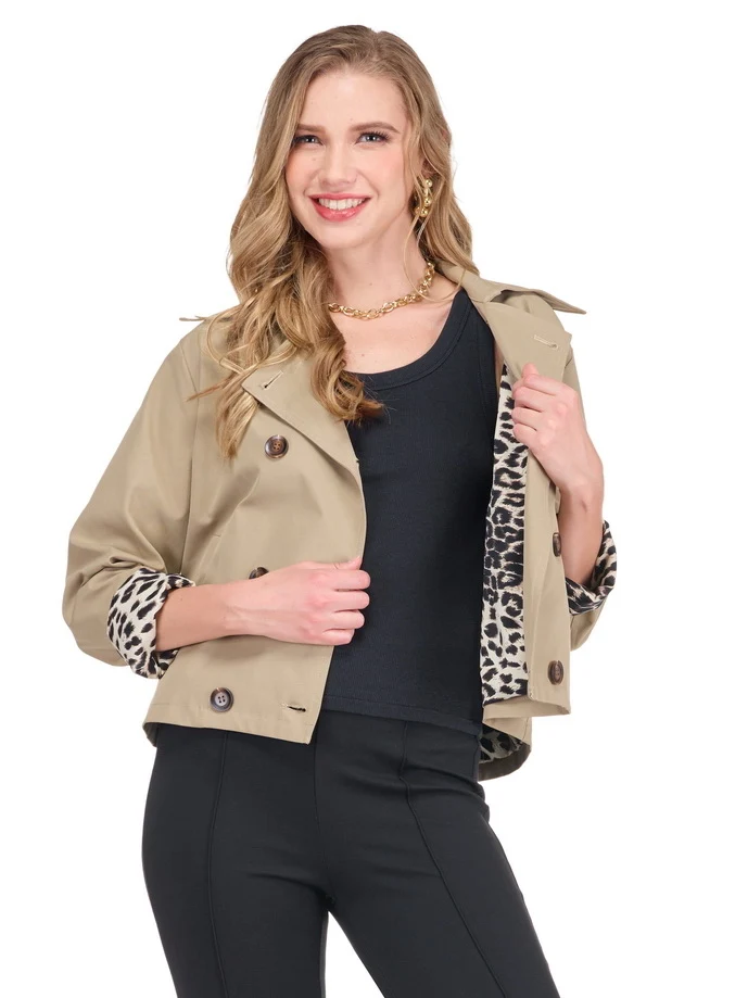 Short Trench Jacket - Camel