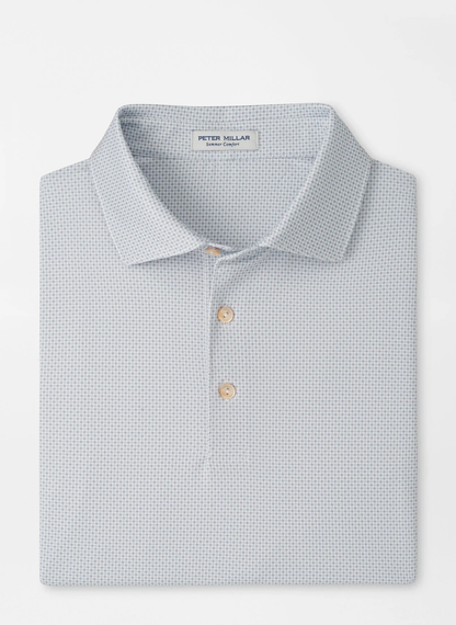 Phoenix Performance Jersey Polo with subtle geometric design, moisture wicking and UPF 50+ protection