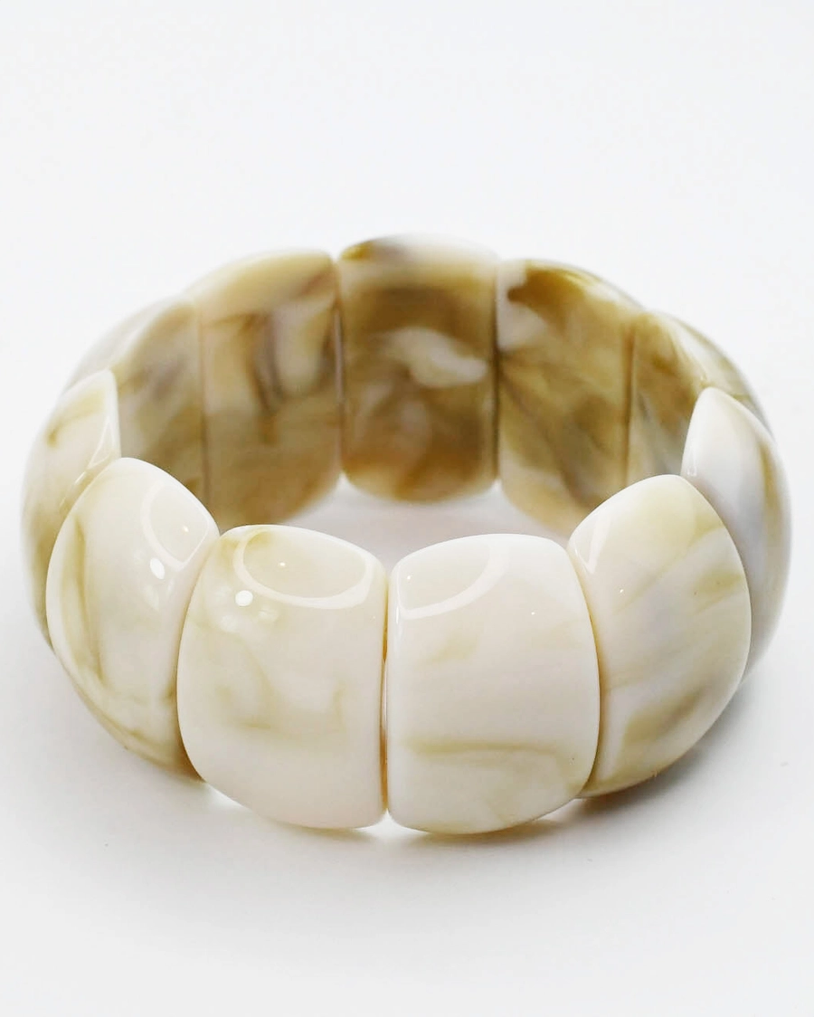 Polished Gem Bracelet - Cream