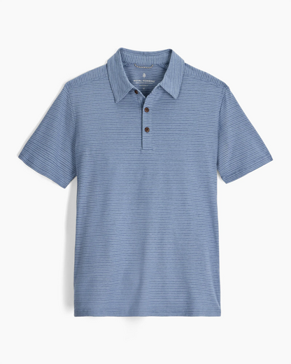 Vacationer Polo in blue striped breathable men's short sleeve shirt by ROYAL ROBBINS