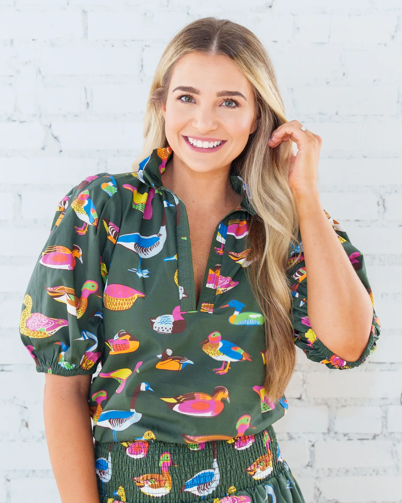 Anna Duck Top Olive