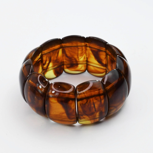 Polished Gem Bracelet - Brown