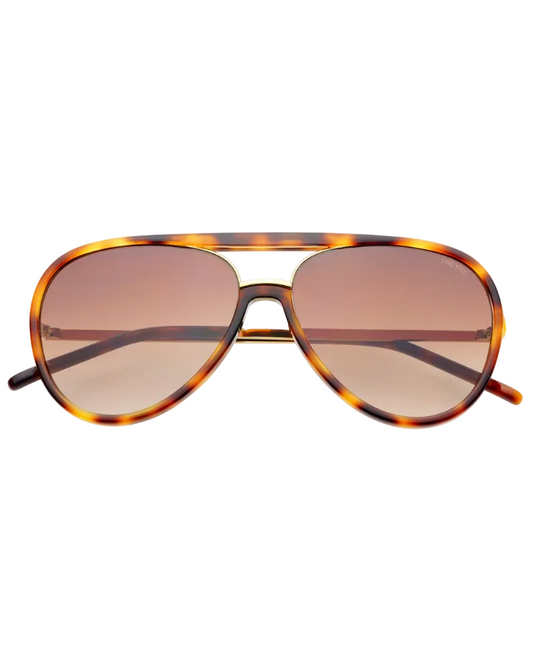 Shay Unisex Aviator Sunglasses   | Gradient Brown