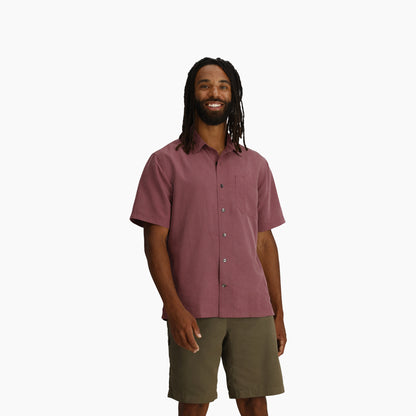 Desert Pucker Dry Short Sleeve - Wild Rhubarb, soft breathable quick-dry men's shirt by ROYAL ROBBINS