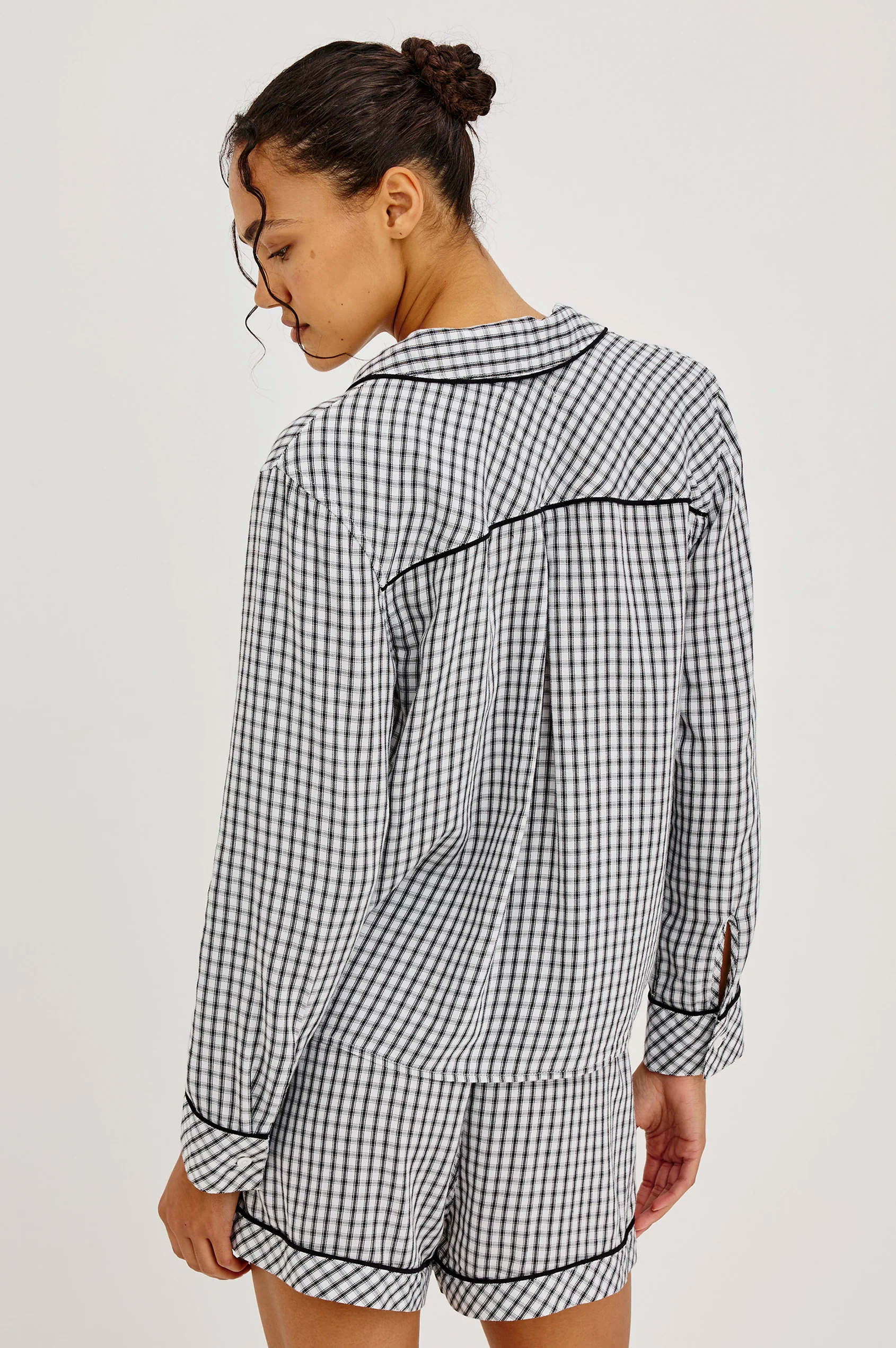 Kellen Pajama Set - Black White Gingham RAILS women's checkered pajamas