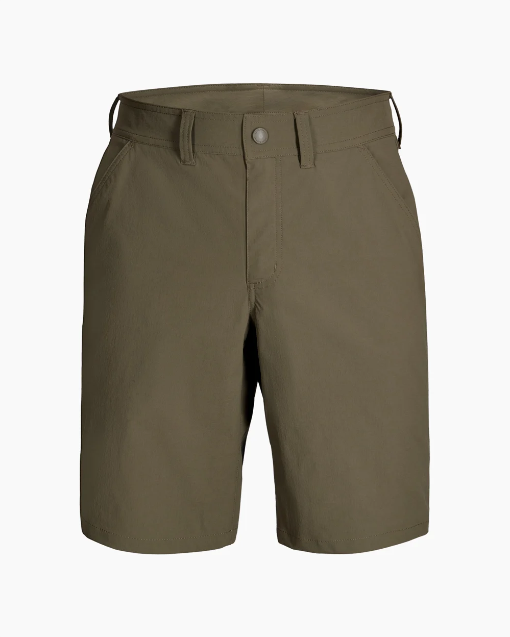 Wilder Short in green, men's straight leg hiking shorts with stretch, water resistant, moisture wicking