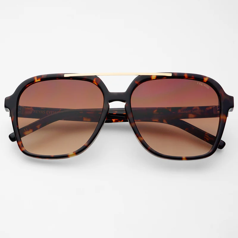 Unisex Aviator-Sonnenbrille mit braunen Gläsern und dunkel getöntem Rahmen