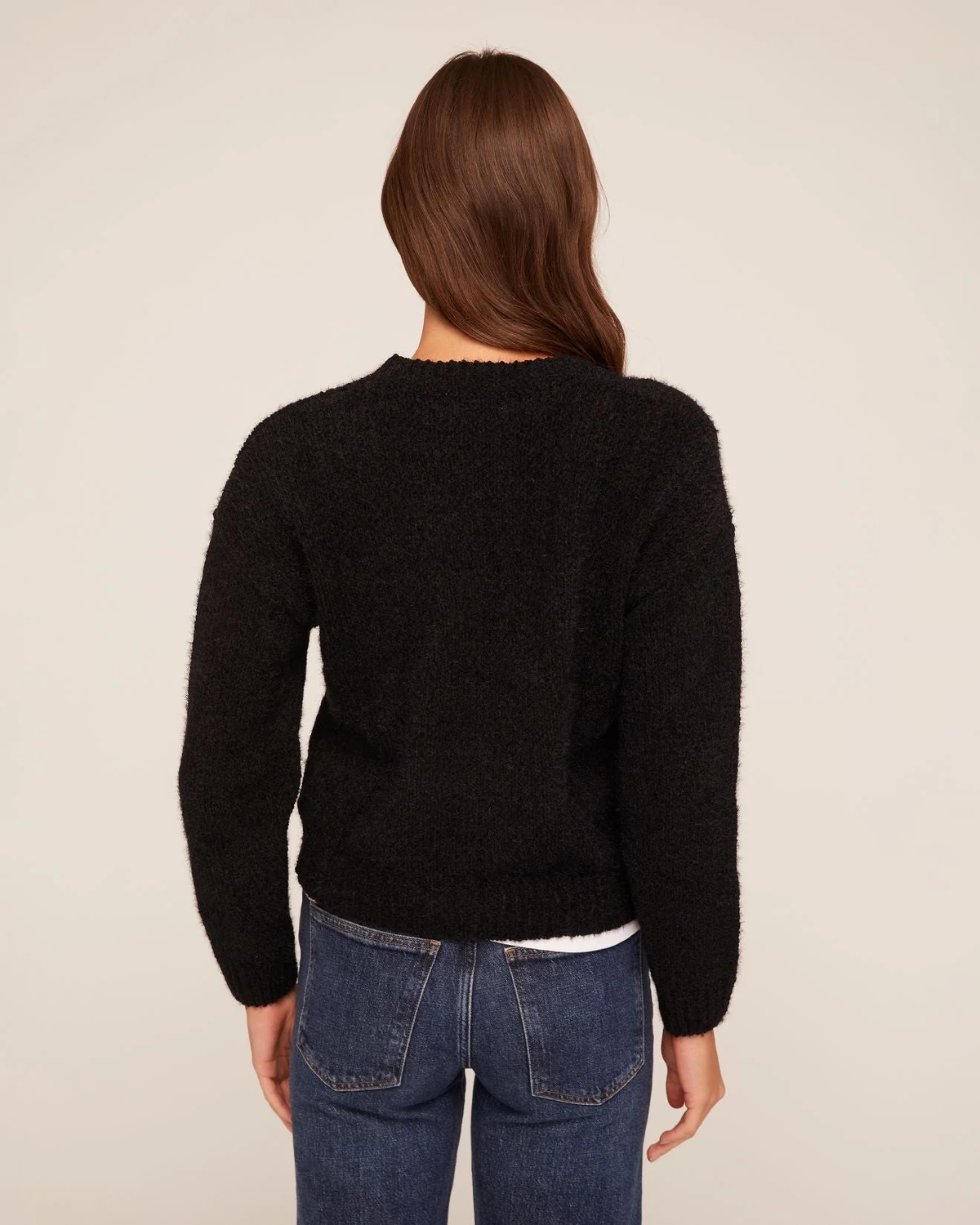 Drop Shoulder Sweater - Black