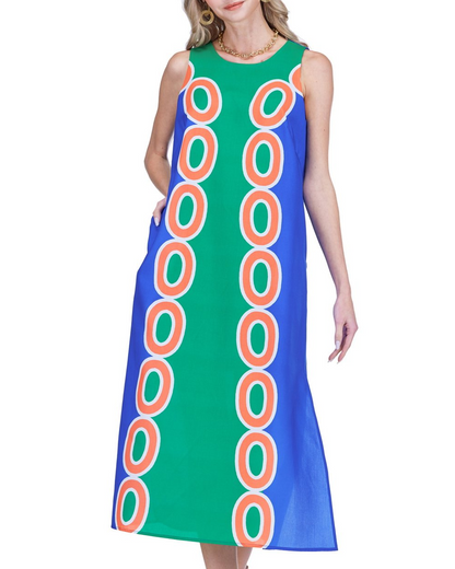 Column Dress 50" - Royal
