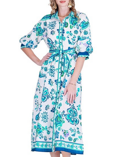 Maxi Shirt Dress - Blue Whisper