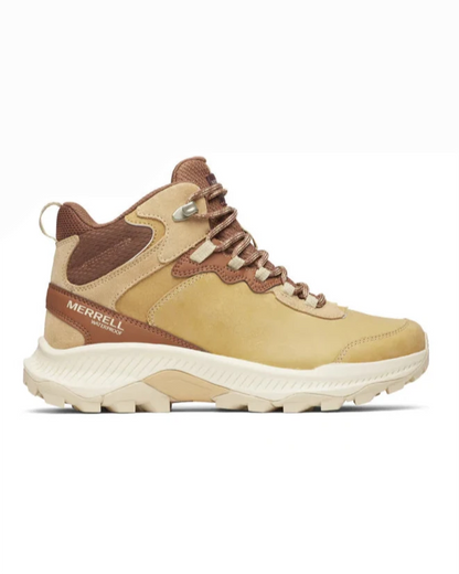Speed Strike 2 mid shoes, Latte: tan and brown lace-up with padded collar