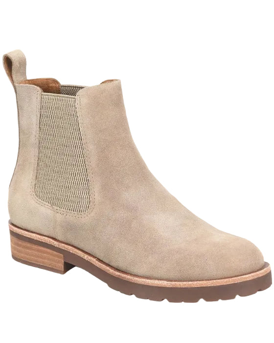 Bristol Suede beige ankle boots with elastic sides, KORKEASE, Women's Shoes, Max Retail