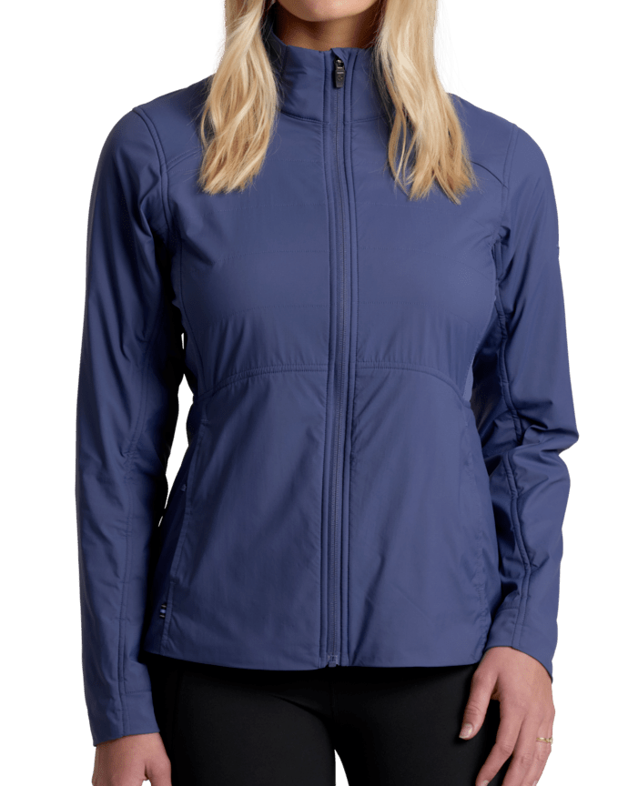 W's The One Jacket - Deep Periwinkle by KUHL, women's navy water-resistant stretch jacket
