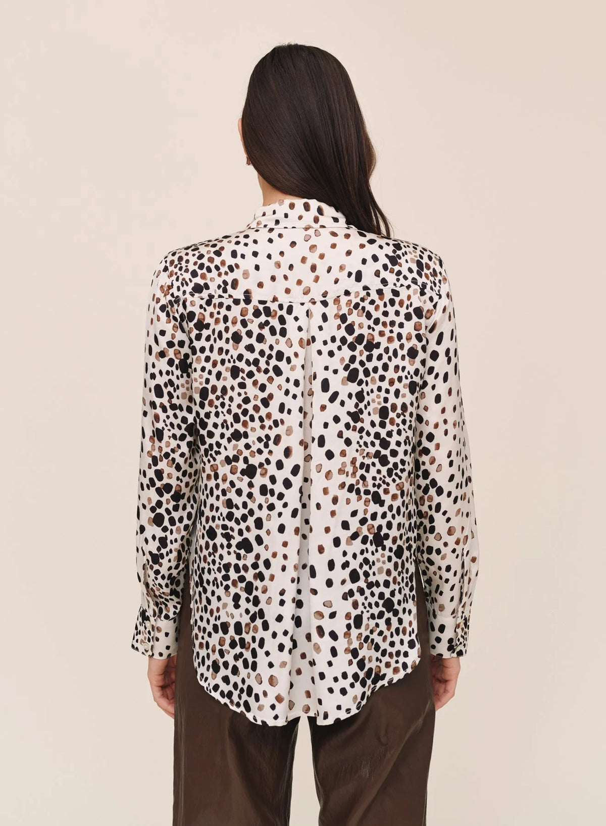 Long Sleeve Clean Shirt - Painted Spots Print