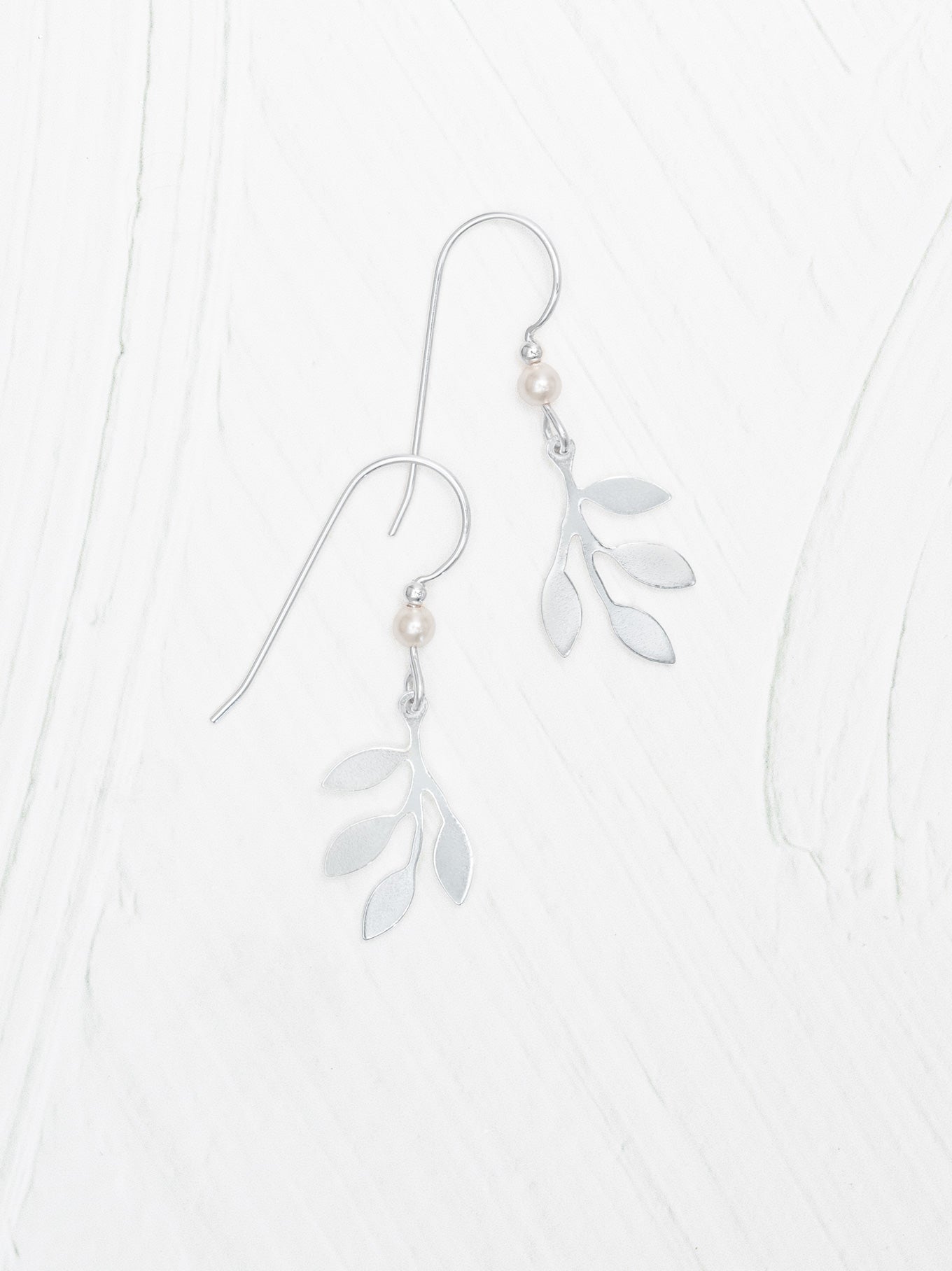 Holly Yashi Signature Earrings - Silver floral design with pearl accents, Women's Jewelry HCO boutique
