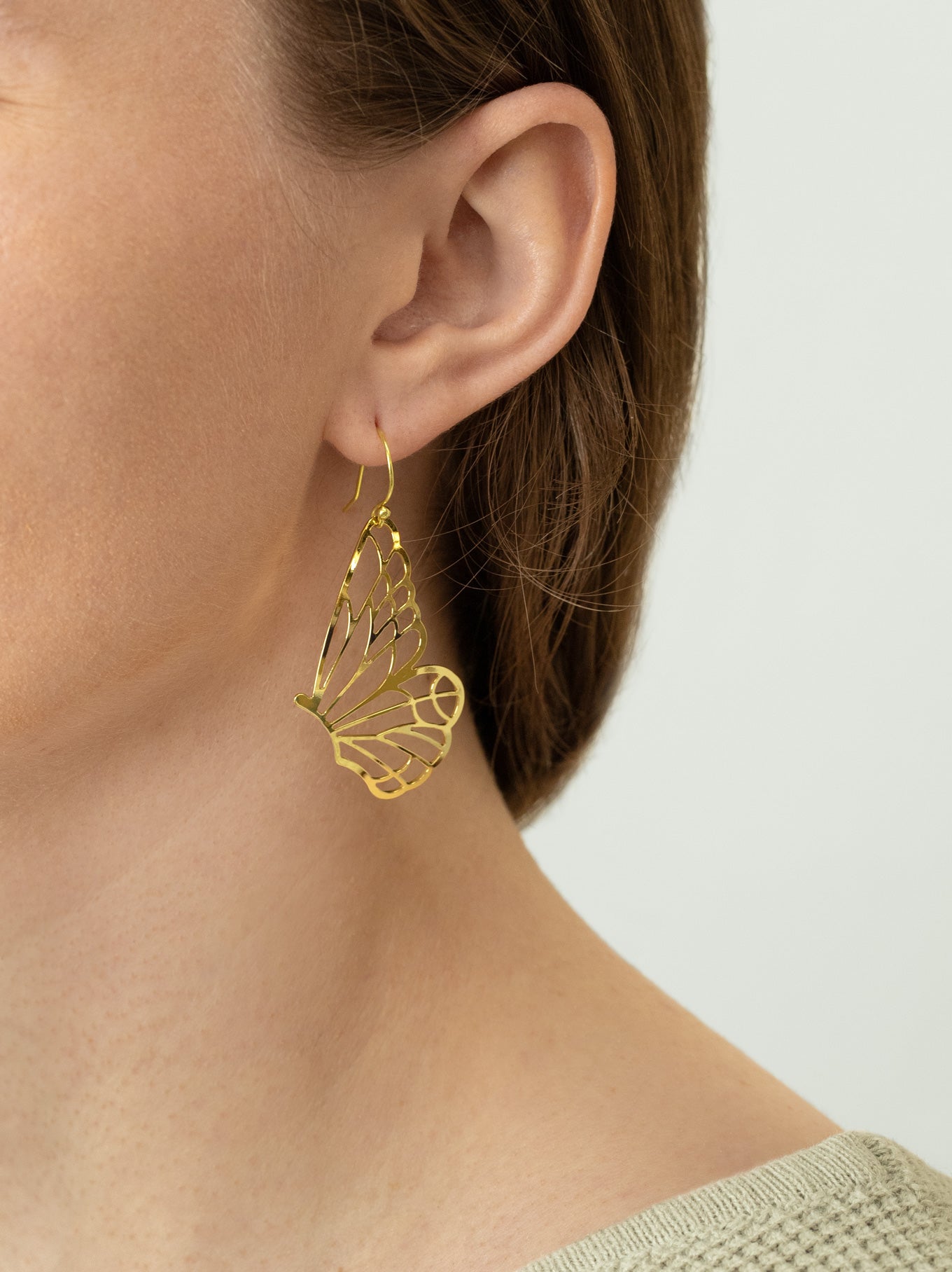 Vanessa Butterfly Wing Earrings - Gold by HOLLY YASHI, delicate design, Women's Jewelry, HCO Fredericksburg