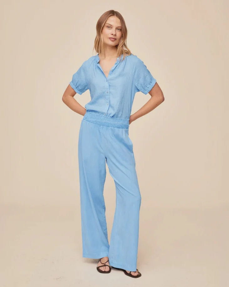 Smocked Waist Wide Leg