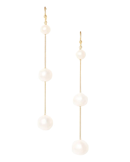 Tiered Floating Pearl Earrings