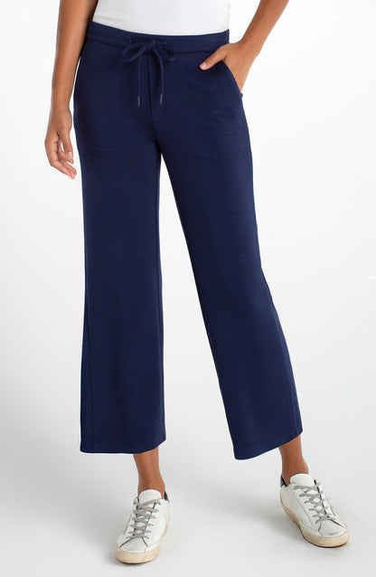 PULL ON WIDE LEG CROP TROUSER