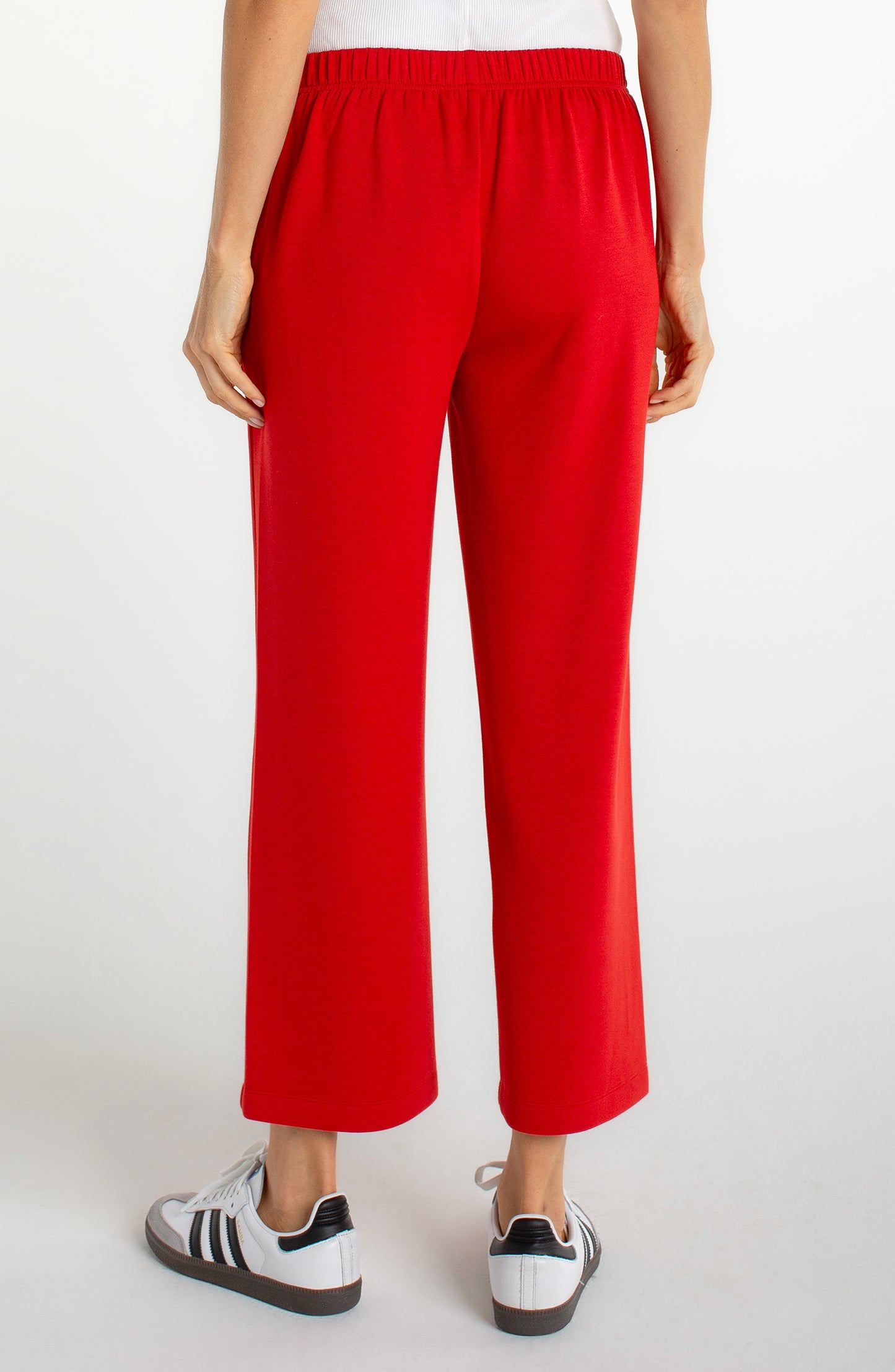 PULL ON WIDE LEG CROP TROUSER