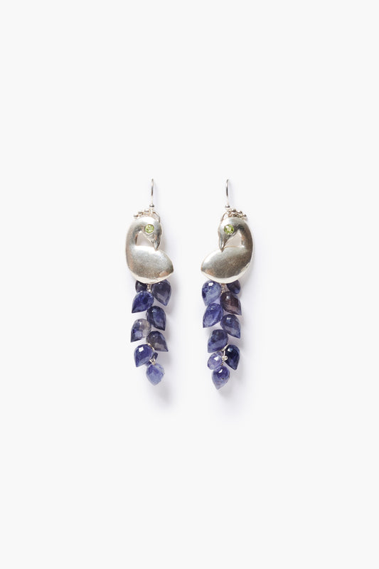 Peacock Earrings Iolite