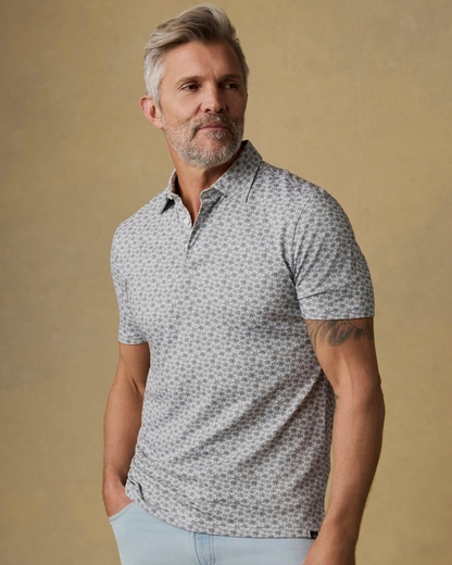 SS Movement Pique Polo - Olive Palm Beach