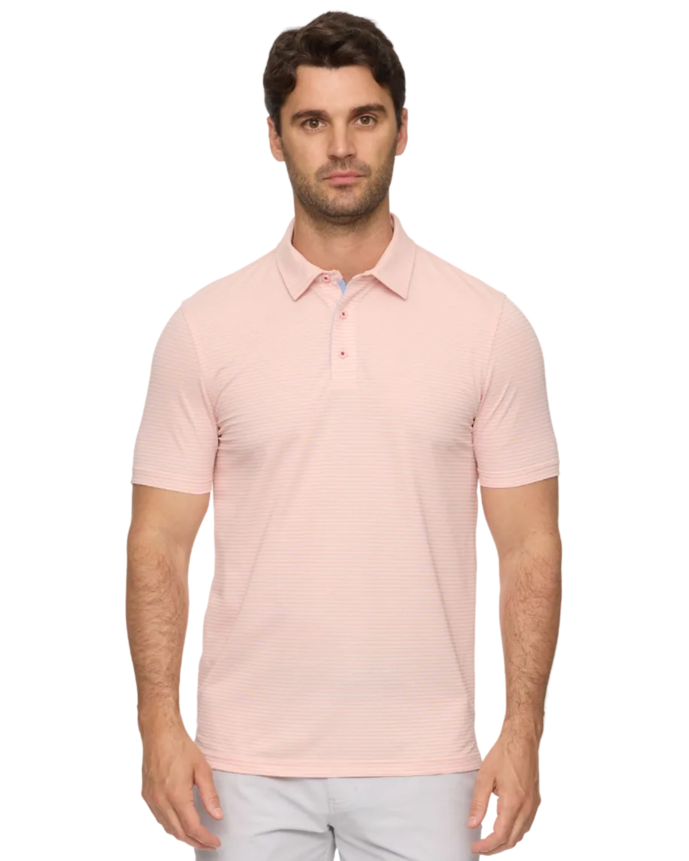 Baldwin SS Striped Mesh Performance Polo